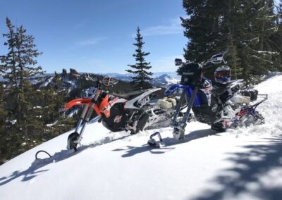 Always Peak Powder Club snow track motorcycles