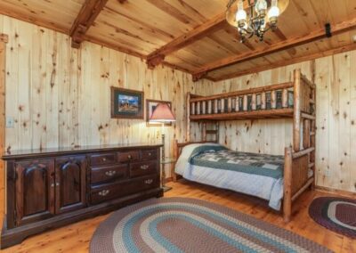 Moose Meadows0A twin over full bunkbeds sleeps 3