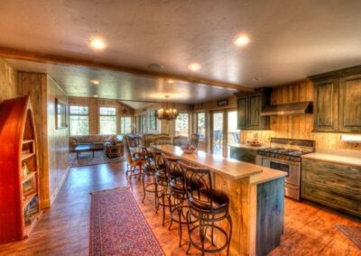 flat top co cabin kitchen dining