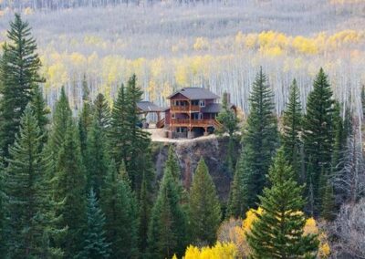 flat top co cabin mountain and forest views