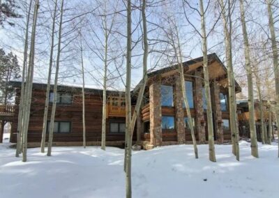 front elevation cherry ranch cabins colorado mountains