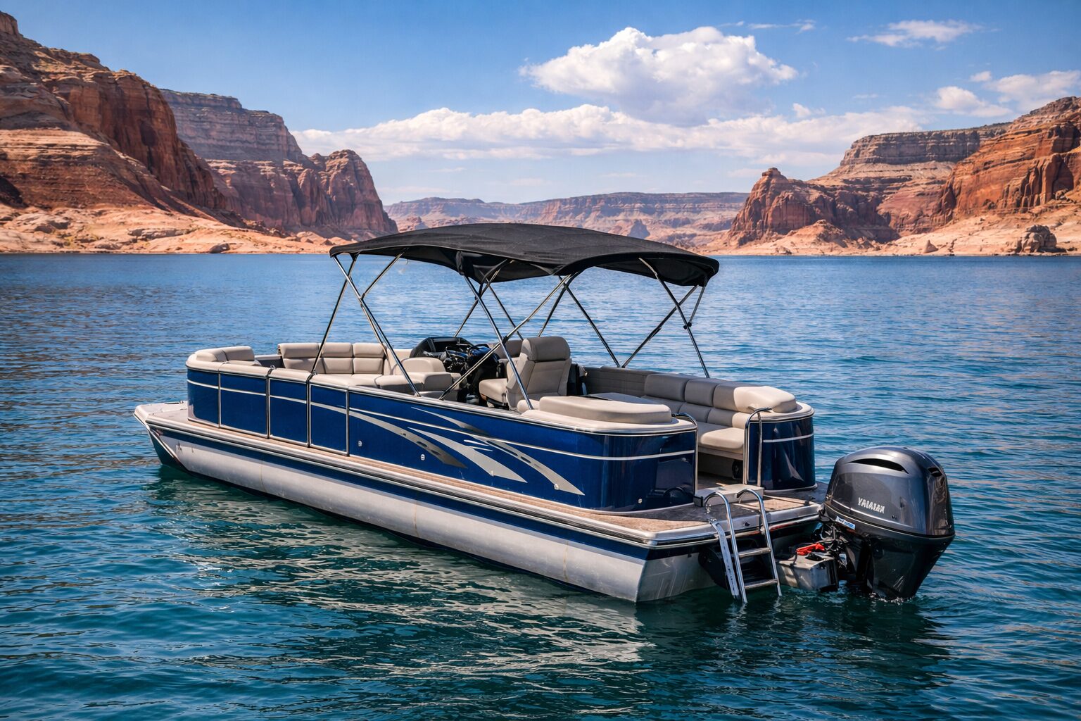 Lake Havasu Boat Rentals 4 Tritoon party barge rental at Lake Havasu